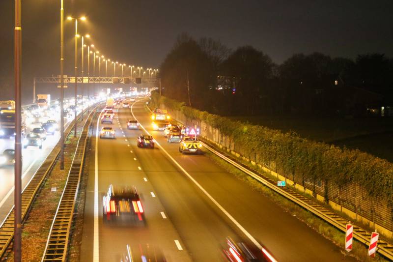 Kop-staartaanrijding in lange files door boerenprotest