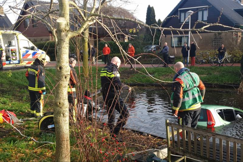 Auto te water geraakt