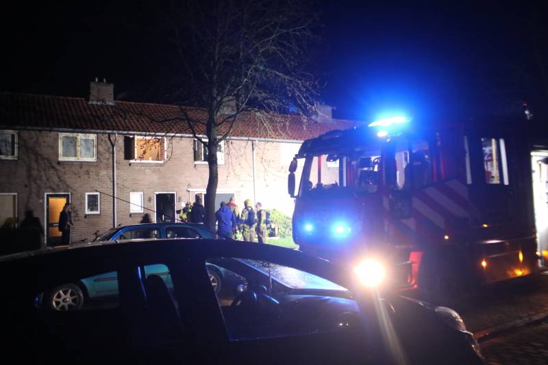 Veel rook bij brand in woning