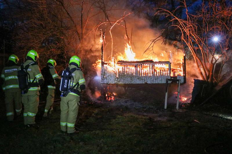 Chalet brandt volledig uit
