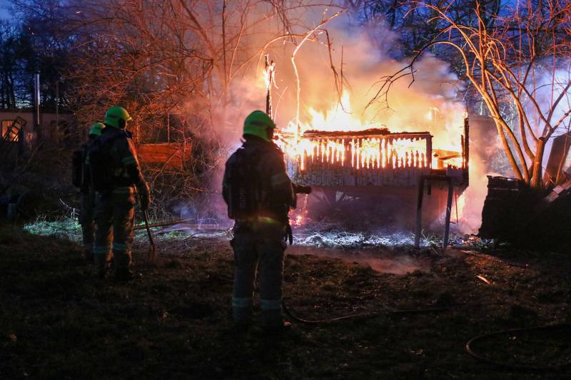 Chalet brandt volledig uit