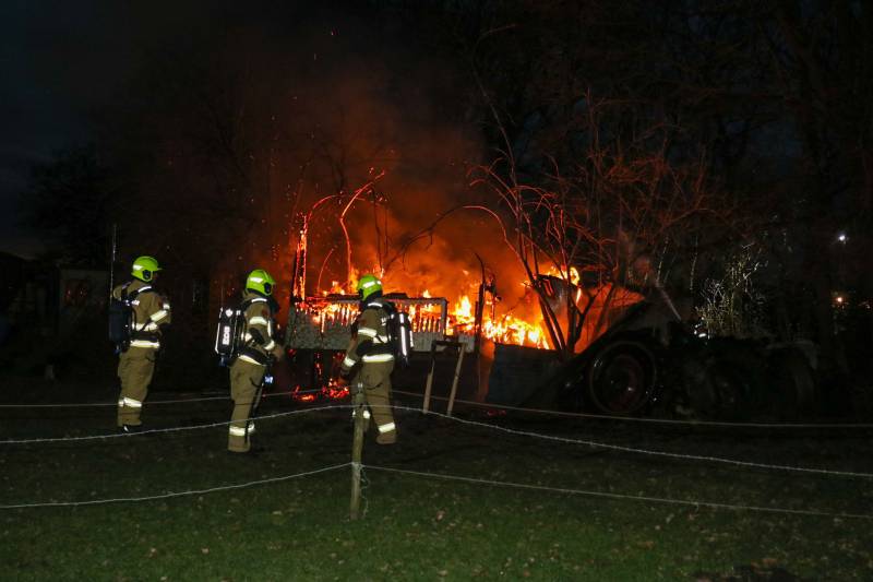 Chalet brandt volledig uit