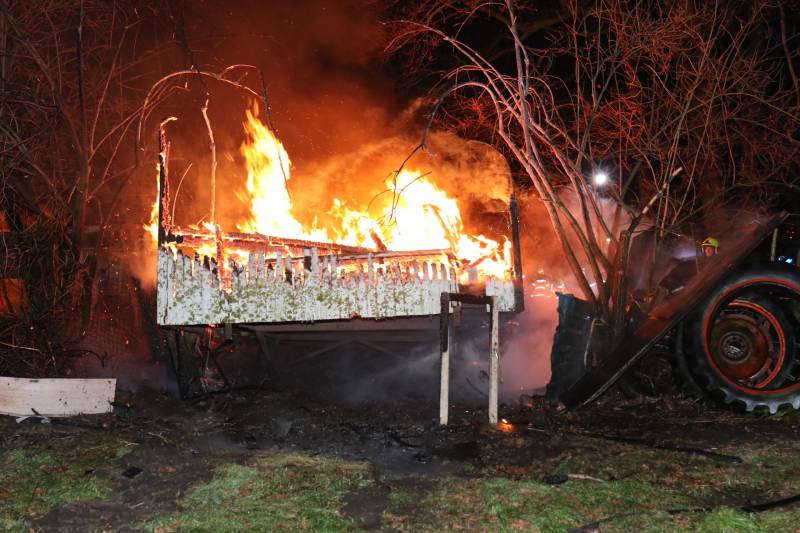 Chalet brandt volledig uit