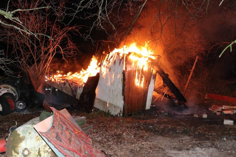 Chalet brandt volledig uit