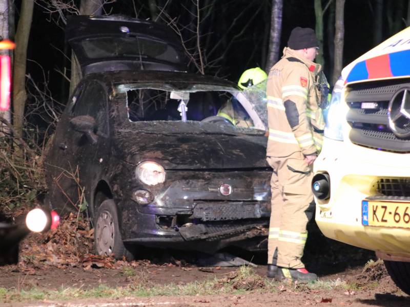 Zwaargewonde na eenzijdige botsing tegen boom