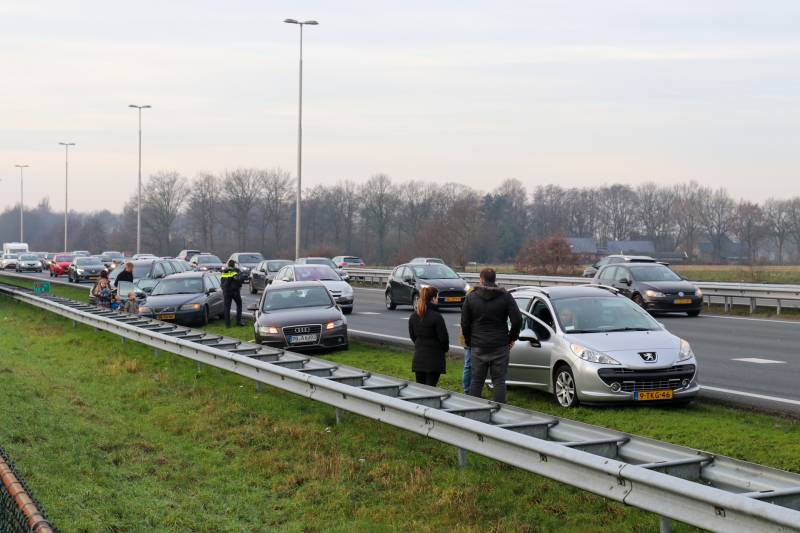 Lichtgewonde bij kop-staart aanrijding