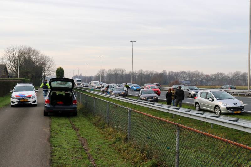 Lichtgewonde bij kop-staart aanrijding