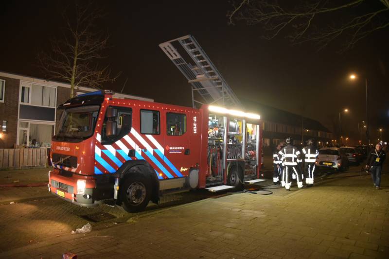 Slaapkamer woning verwoest door brand