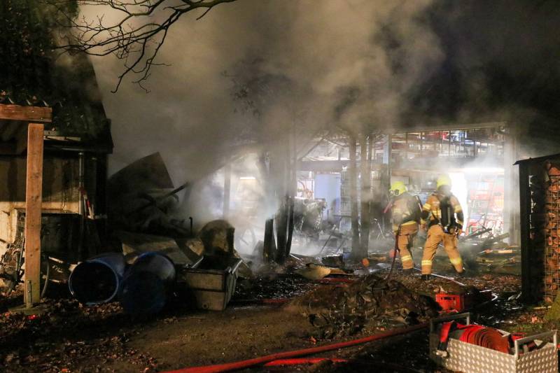 Flinke brand verwoest schuur