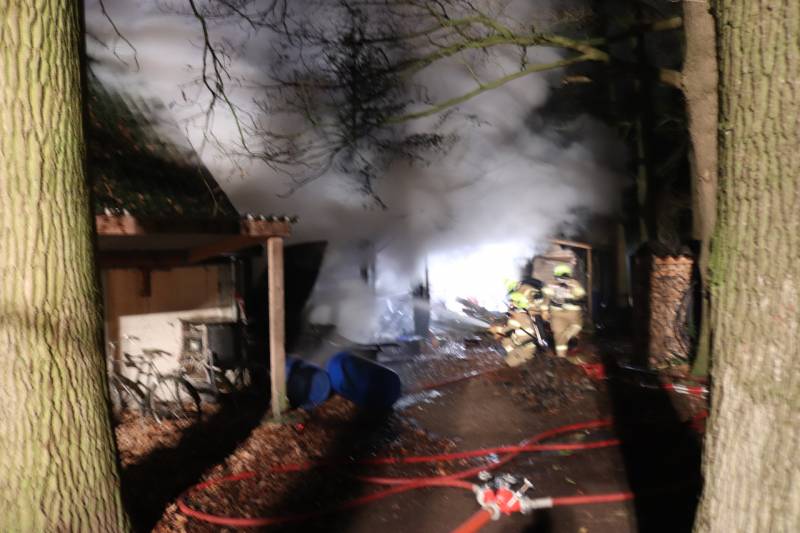 Flinke brand verwoest schuur