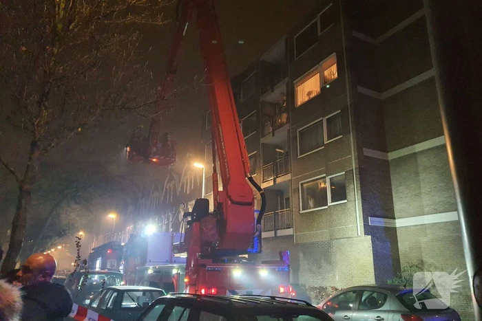 Brand op balkon van woning