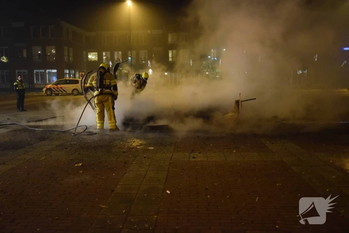 Caravan verwoest door brand
