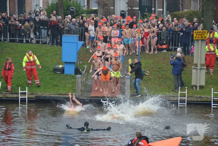Veel toeschouwers bij nieuwjaarsduik