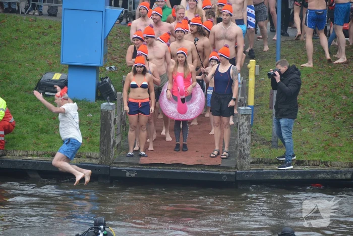 Veel toeschouwers bij nieuwjaarsduik