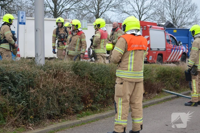 Brand in container bij afvalverwerker