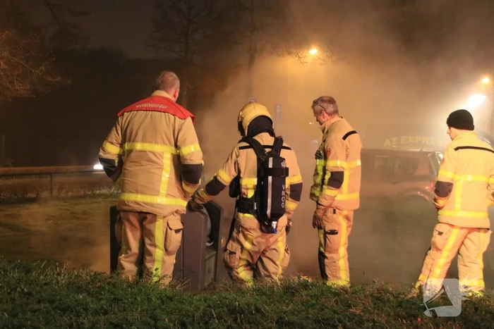 Brand ontstaan in ondergrondse container