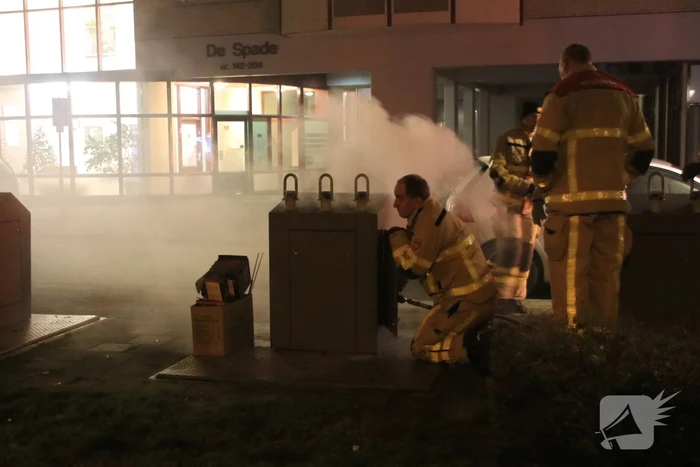 Brand ontstaan in ondergrondse container