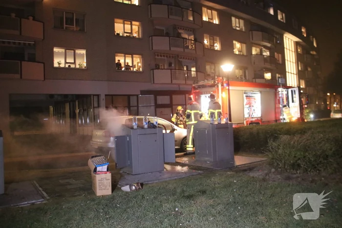 Brand ontstaan in ondergrondse container
