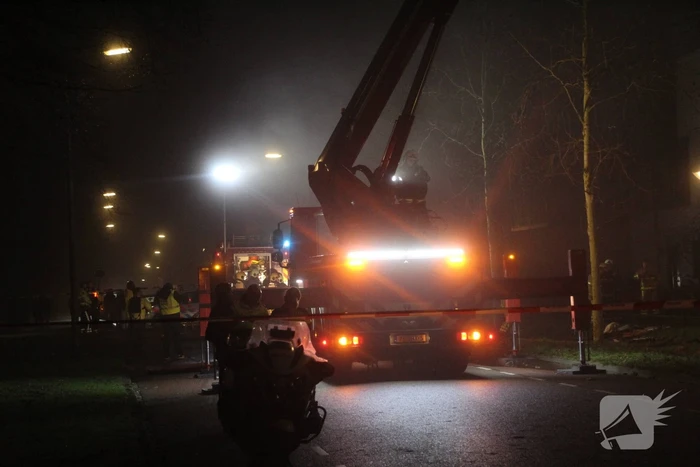 Flinke rookontwikkeling bij brand in woning