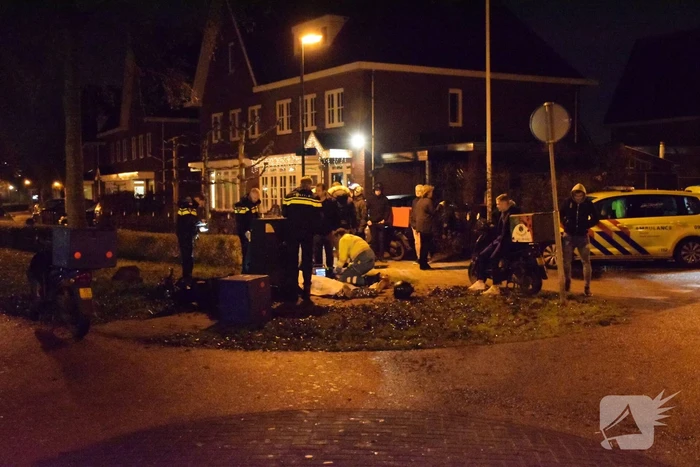 Botsing tussen twee bezorgscooters