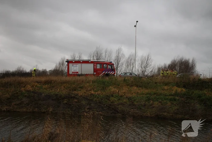 Opnieuw auto in de sloot op afrit