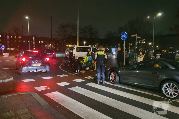 Scooterrijder gewond na aanrijding