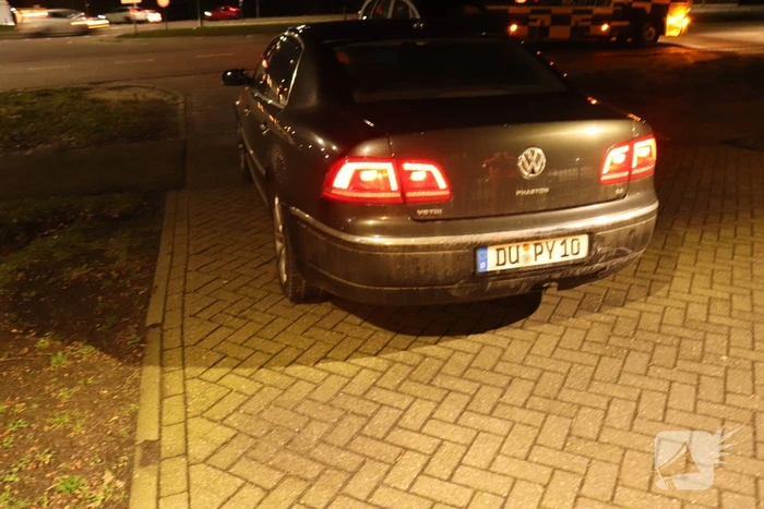 Schade na ongeval op rotonde