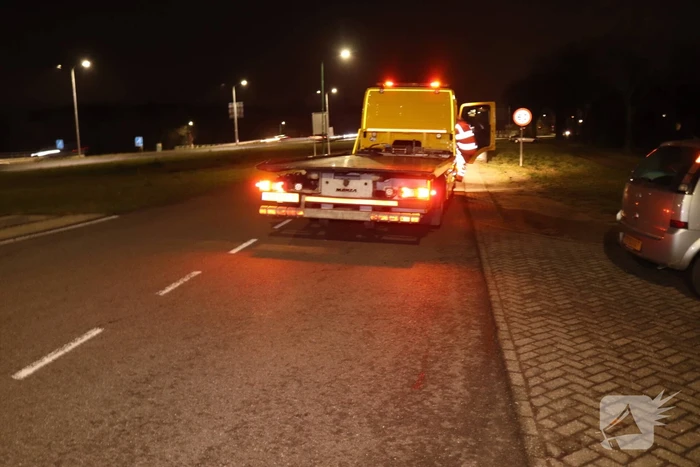 Schade na ongeval op rotonde