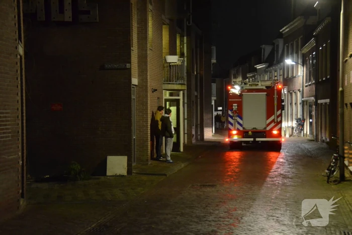 Brandende kerstboom snel geblust