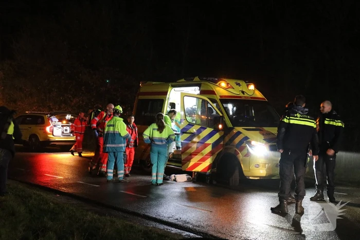 Auto over de kop geslagen