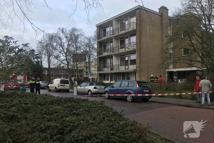Gaslek bij flatgebouw