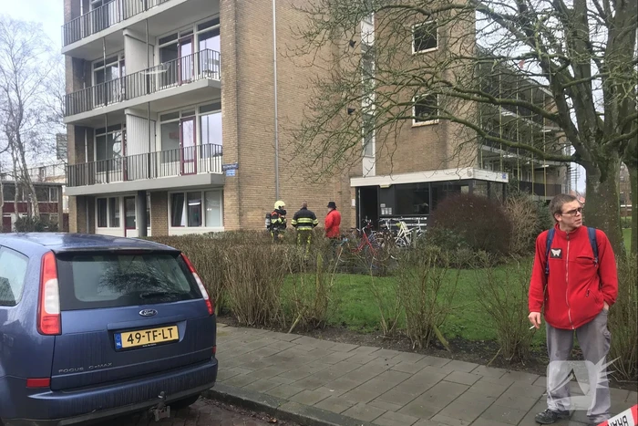 Gaslek bij flatgebouw