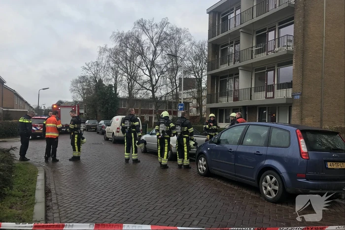 Gaslek bij flatgebouw
