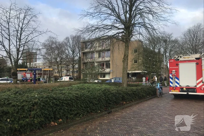 Gaslek bij flatgebouw