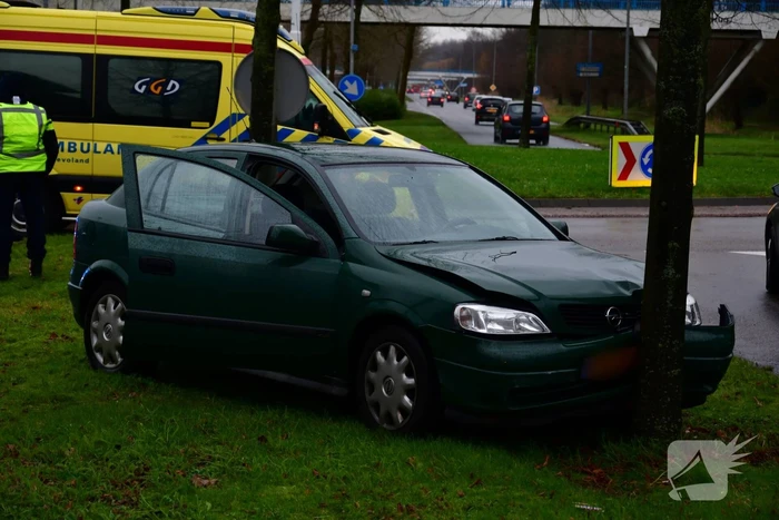 Bestuurster wordt onwel en rijdt tegen boom