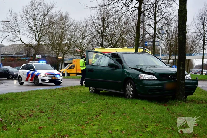 Bestuurster wordt onwel en rijdt tegen boom