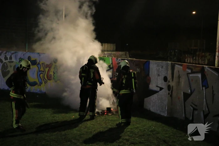 Klein brandje op skatepark snel geblust