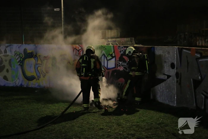 Klein brandje op skatepark snel geblust