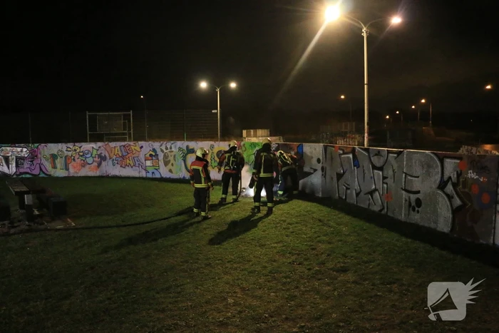 Klein brandje op skatepark snel geblust