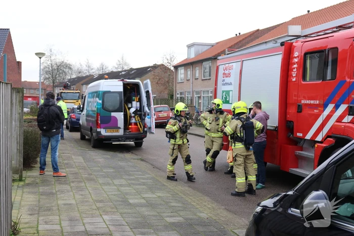 Gasleiding geraakt bij werkzaamheden in woning