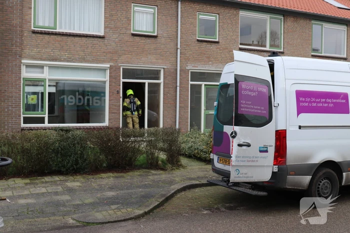 Gasleiding geraakt bij werkzaamheden in woning