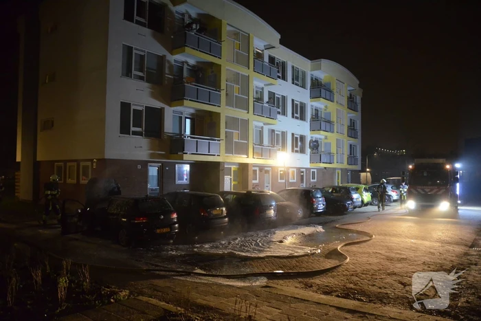 Auto verwoest door brand