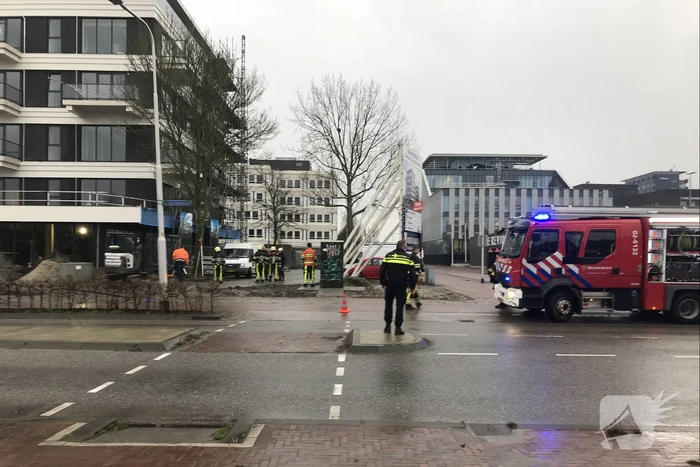 Gasleiding geraakt tijdens graafwerkzaamheden
