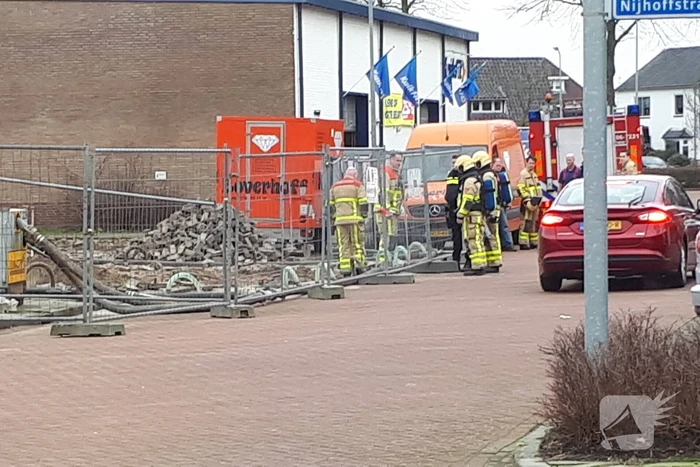 Gasleiding geraakt bij sloopwerkzaamheden