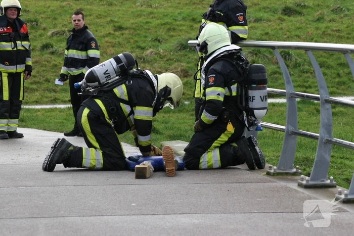 Veel bekijks bij brandweeroefening