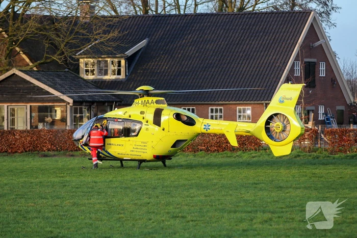 Traumahelikopter landt voor zwaargewonde jongen