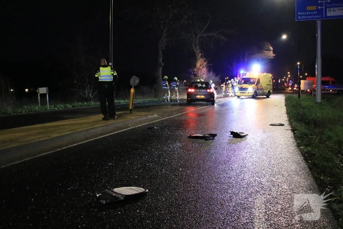 Auto crasht na achtervolging