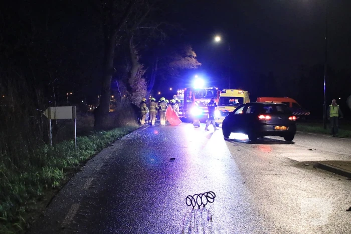 Auto crasht na achtervolging