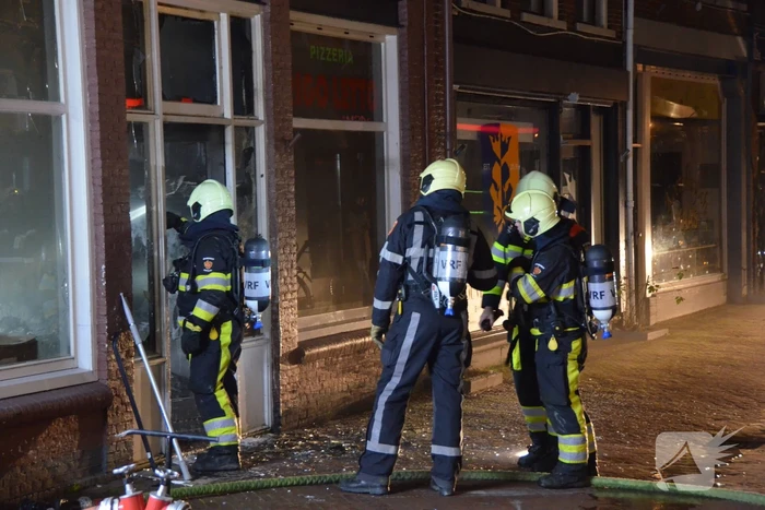 Brand achter de voordeur van Pizzeria Rigoletto