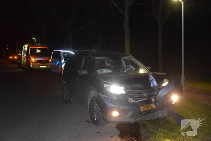 Auto botst tegen boom